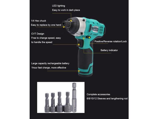 PT-1207G 12V Lithium Electric Drill Screwdriver Multifucntion Power Tool kit for Household Impact Cordless Driver