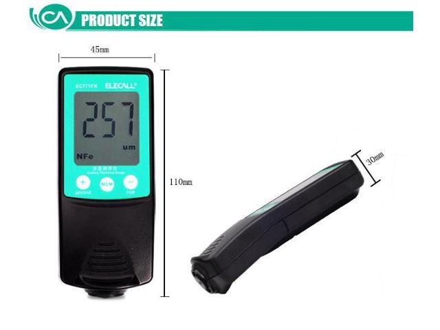ELECALL EC771N Digital Thickness Gauge Coating Meter Width Measuring Instrument Paint Electroplated Coating Thickness Measure