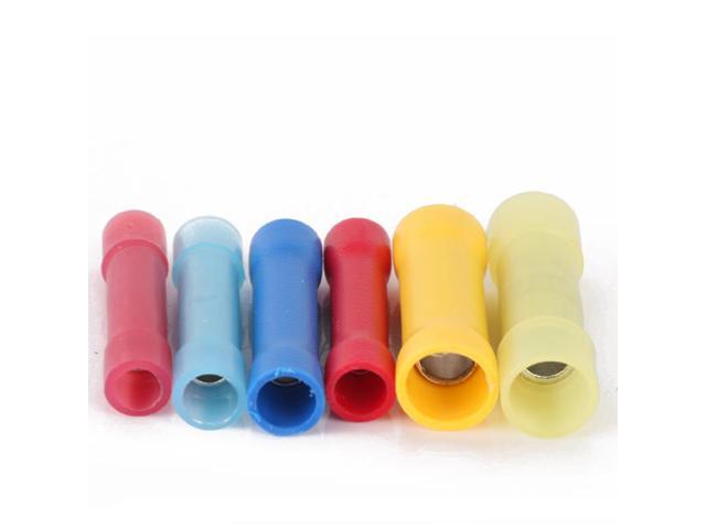 60Pcs/Box 6 In 1 Connector Terminals Full Insulation Middle Joint / Cold Copper Wire / Terminals / Connecting Pipe