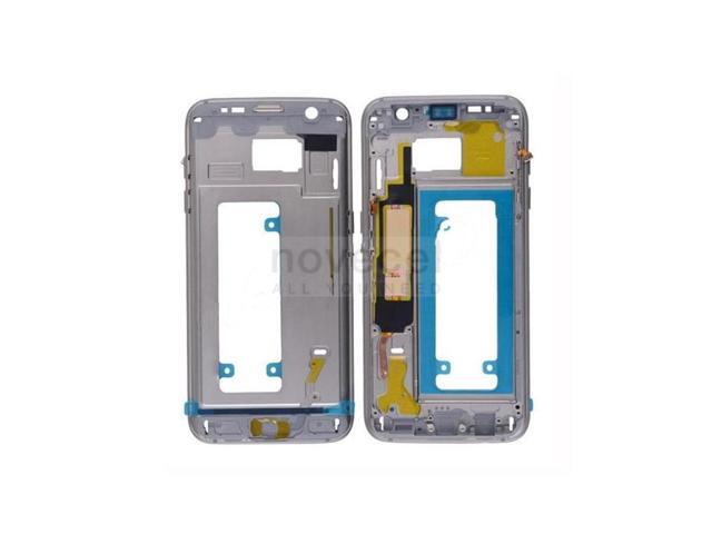 Front Housing with Middle Frame Bezel and Power & Volume Buttons for S7 Edge G935 G935F (Blue)
