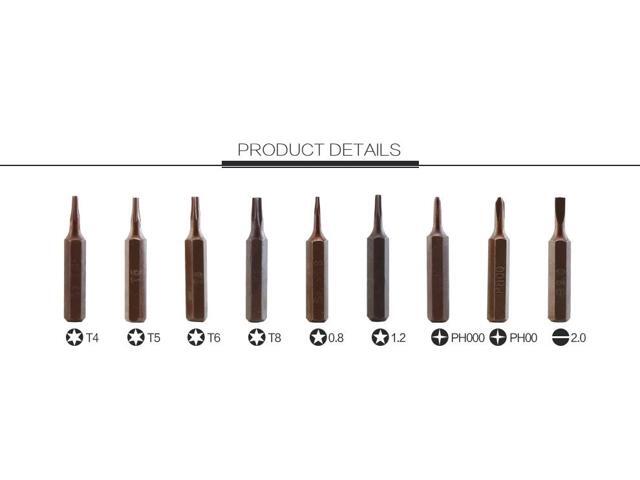 BST-927 9 in 1 Mini Screwdriver Pen Set Aluminum Alloy Handle S2 Screw Bits