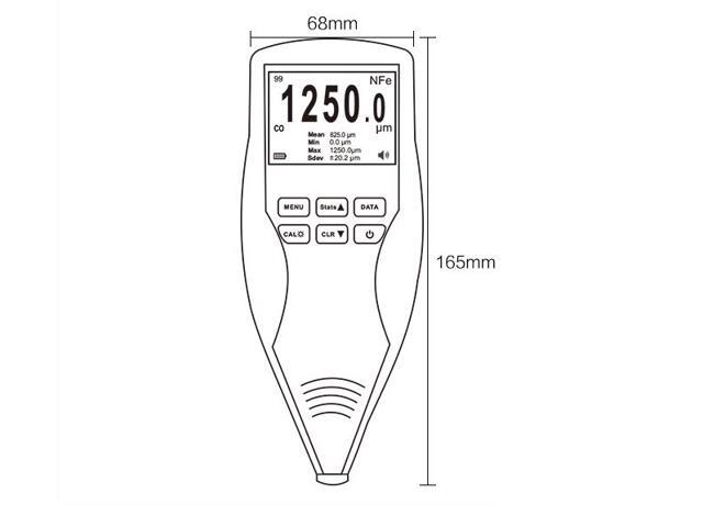 EC781FN Digital Painting Digital Thickness Tester Paint Thickness Meter Coat Coating Thickness Gauge 0.3mm