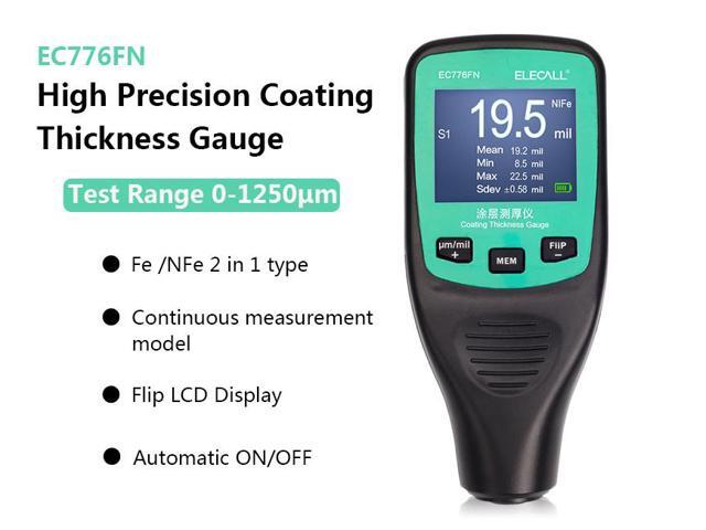 EC776FN Digital Thickness Gauge Coating Meter Width Measuring Instrument Paint Electroplated Coating Thickness Measure