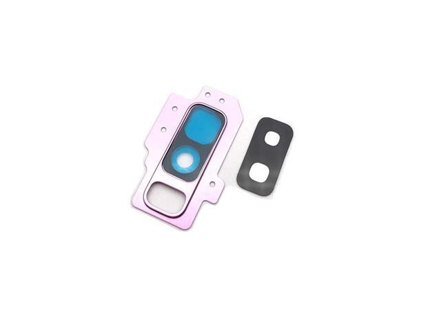 Back Main Camera Glass Lens Cover With Frame Holder For Samsung Galaxy S9 Plus Replacement Parts (Pink)