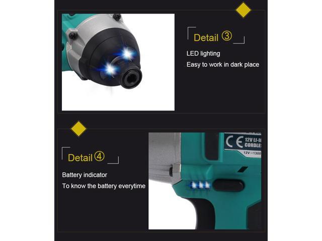PT-1207G 12V Lithium Electric Drill Screwdriver Multifucntion Power Tool kit for Household Impact Cordless Driver