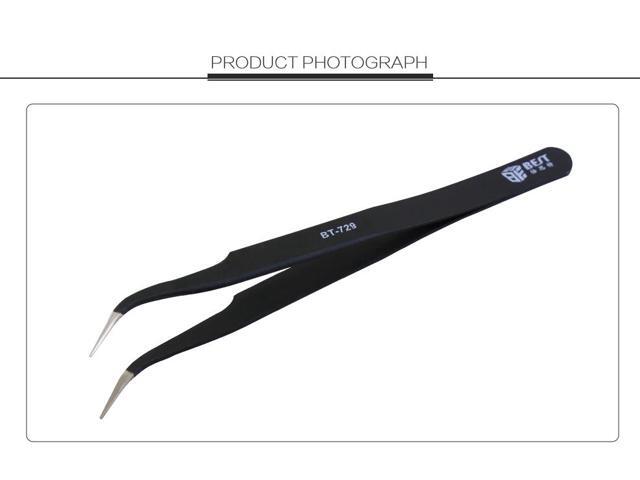 BST-729 Eyelash Tweezers Anti-static DIY Hand Clip 121MM Tweezers