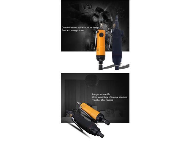 ELECALL Electric screwdriver Torque Adjustable Pneumatic Screwdriver Two-End Screwdrivers Bit & 6M Spring Tube 8*5 - Yellow