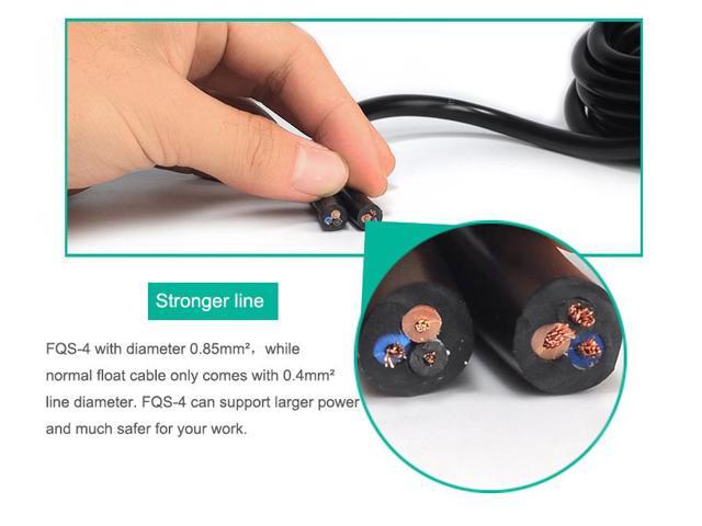 ELECALL FQS-4 6M Float Switch Water Level Controll Automatic Liquid Fluid Flow Sensor 4A/220V