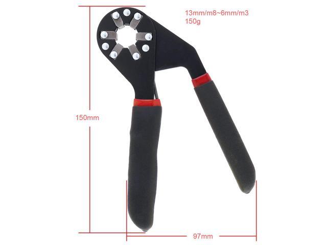 6 Inch Multifunction High-carbon Steel Hex Wrench Magic Wrench with Non-slip Handle and Adjustable Chuck for Maintenance