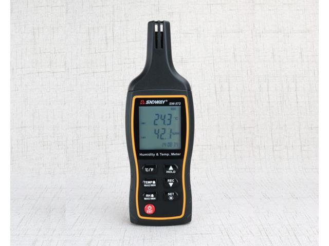 SNDWAY SW-572 Digital LCD Thermometer thermo Hygrometer indoor temperature Humidity meter tester monitor Weather Station data hold Alarm Clock