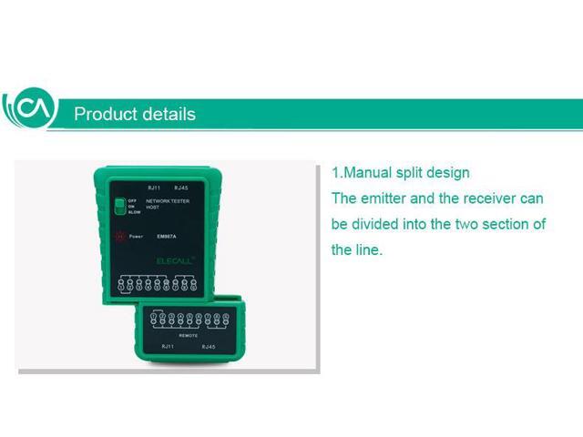 New Arrival EM867A RJ11 RJ45 Cat5 Cat6 Telephone Wire Tracker Tracer LAN Network Cable Tester Detector Line Finder