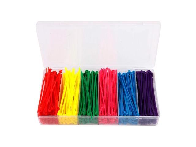 3*100mm Colorful Self-Locking Nylon Cable Ties480Pcs/Box Cable Zip Tie Loop Ties For Wires Tidy