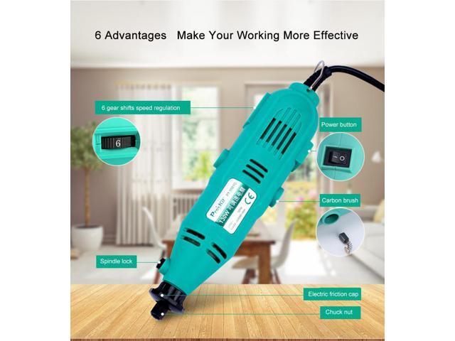 Proâ?skit PT-5501G Variable Speed Rotary Tool Electric Tools 130W Mini Drill 6 Position For Dremel Rotary Tools Mini Grinding Machine