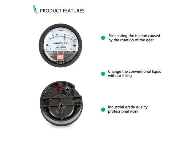 ELECALL New -100~100PA TE2000 Micro Differential Pressure Gauge High Precision 1/8 'NPT Air Pressure Meter Barometer