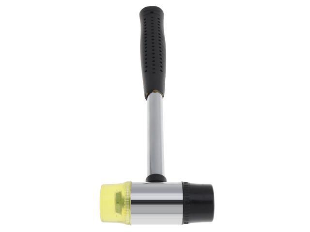 40mm Rubber Hammer Double Faced Work Glazing Window Nylon Hammer with Round Head and Non-slip Handle DIY Hand Tool