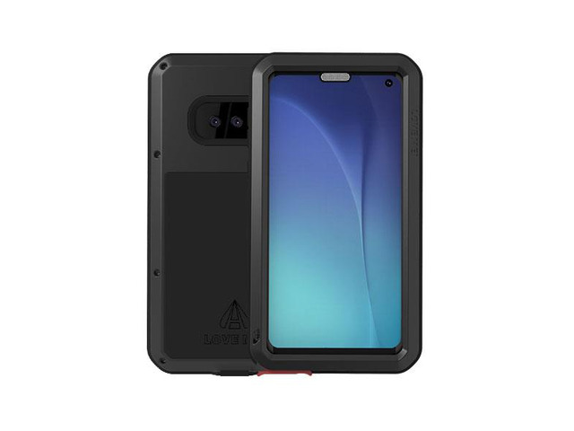 Love Mei Aluminum Metal Armor For Samsung Galaxy S10 Lite Shockproof Dirtproof Full Body Heavy Duty Case For Samsung Galaxy S10 Lite Cover (Black)