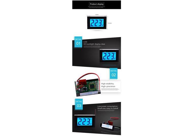 ELECALL D50-20 AC 80-500V High Precision LCD Digital Display AC Voltmeter Amp Volt Current Meter Tester