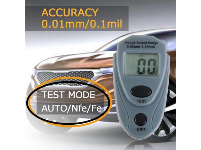 EM2271 Mini Digital Coating Thickness Gauge Painting Thickness Tester Meter Iron Base Magnetic Zinc Coating Paint with Calibration Sheet