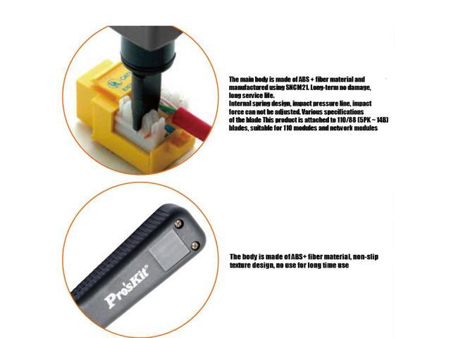 Pro'skit 8PK-324B Impact and Punch Down Screwdriver Tool wire Network Tool Kit
