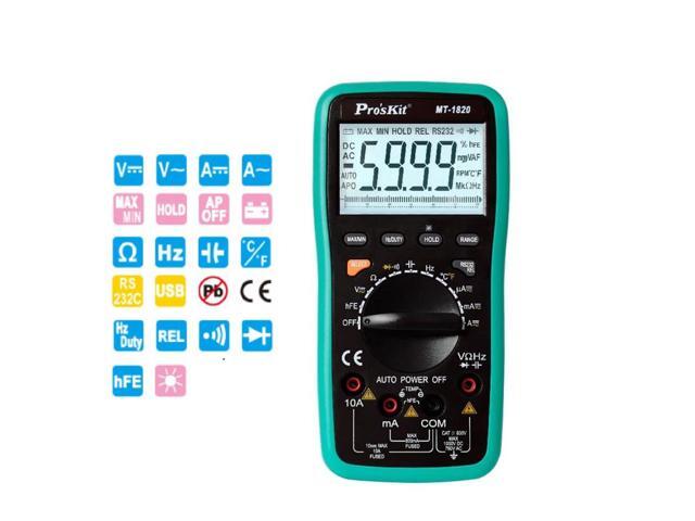 Pro'skit MT-1820 3 5/6 Dual Display Multifunction Digital Multimeter High Precision USB with Computer Anti-Burning Multimeter