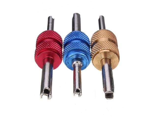 2 Sides Universal 45 # Steel Tire Valve Stem Core Remover Screwdriver Tire Repair Install Tool - 3Pcs