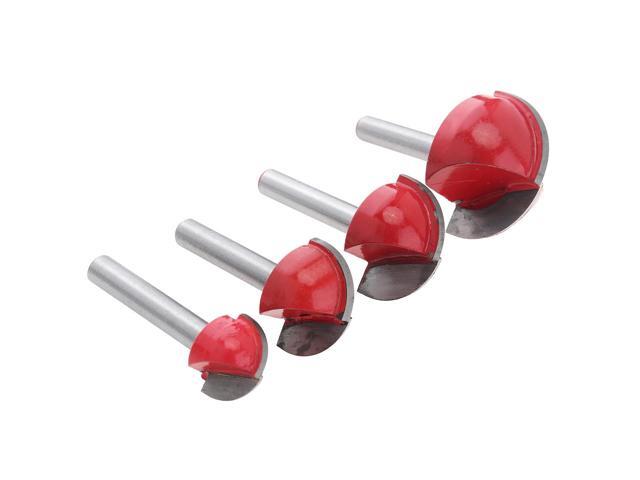 4 Pcs 6-Handle Round Bottom Engraving Machine Ball Cutter Round Head Carbide Tool for Industrial Cutting