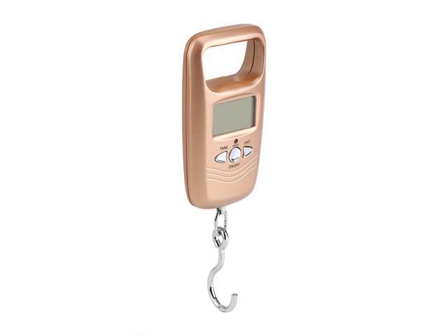 WH-A17L 50KG Digital Hanging Scale Double Accuracy Portable Electronic Pocket Scale Hanging Luggage Weighing Steelyard Scale - Gold