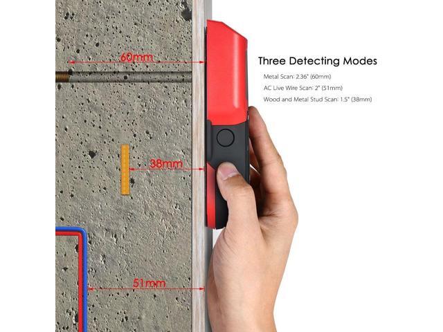 Stud Finder Wall Detector with Large LCD Digital Wood Studs Center Finder Metal and AC Cable Live Wire Scanner Warning Detection