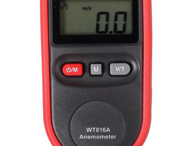WinAPEX WT816A Digital Anemometer Wind Speed Meter -10 ~ 45C Temperature Tester Anemometro with LCD Backlight Display