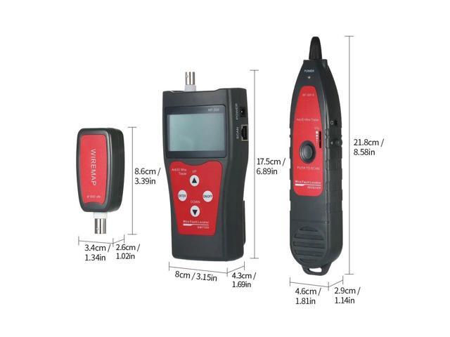 Multi-functional LCD Network Cable Tester RJ11 RJ45 Wire Length Finder with 1 Remote Adapter