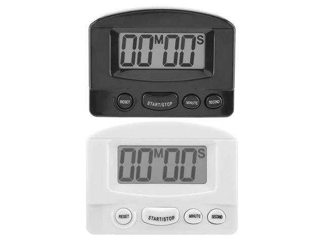 Digital LCD Kitchen Timer Cooking Baking Time Electronic Count Down Clock Alarm Timer - White