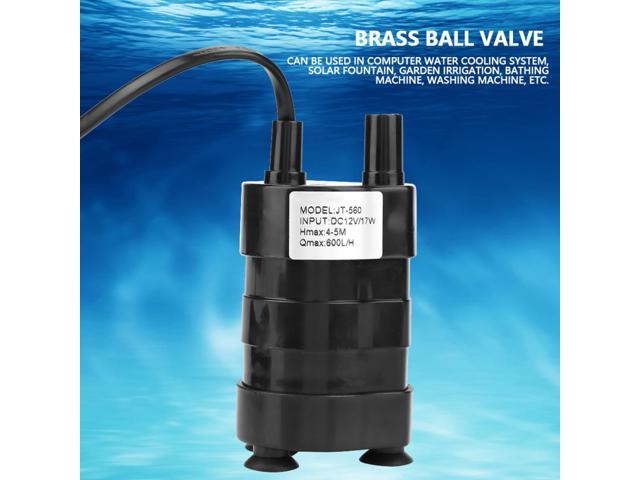12V Mini DC Brushless Submersible Water Pump 600L/H High Hydraulic Head DC Pump -20C-90C