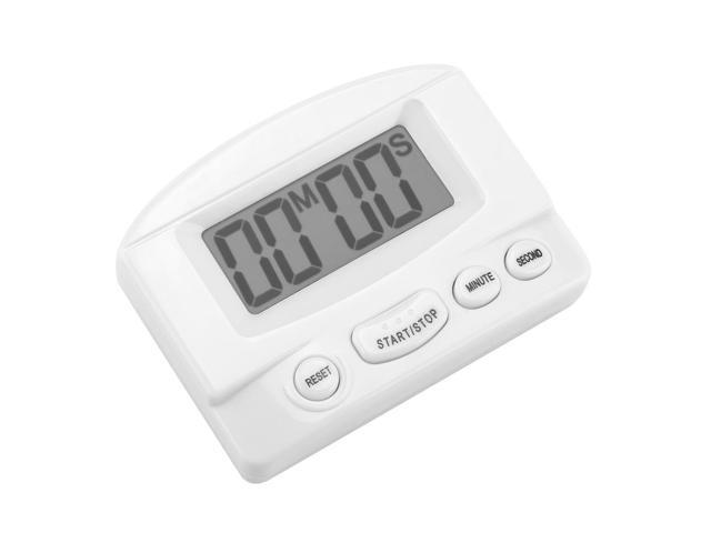 Digital LCD Kitchen Timer Cooking Baking Time Electronic Count Down Clock Alarm Timer - White