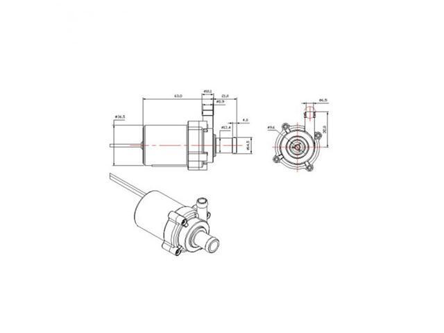 DC 24V 12W Water Pump Food Grade Brushless Motor Pump for Aquarium Water Circulation System Water Pump