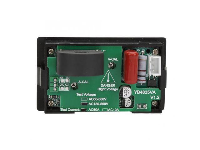 YB4835VA Digital Display AC 500V/50A LED Ampere Meter Voltmeter Current Solid Type