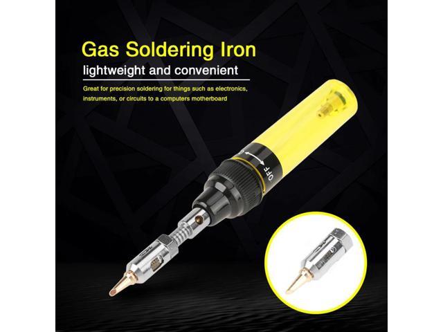 Cordless Butane Gas Soldering Iron Blow Torch Soldering Iron Gun Welding Pen Tools 1300 Degree - Pink