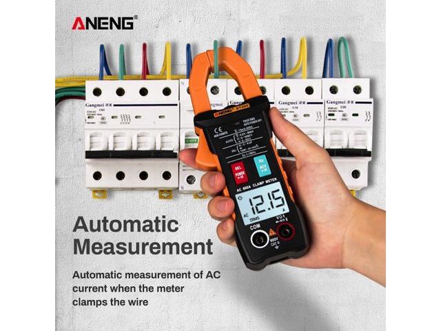 ANENG ST205 4000 Counts Full Intelligent Automatic Range True RMS Digital Multimeter Clamp Meter AC/DC Voltage NCV Resistance Auto Range Flashlight...