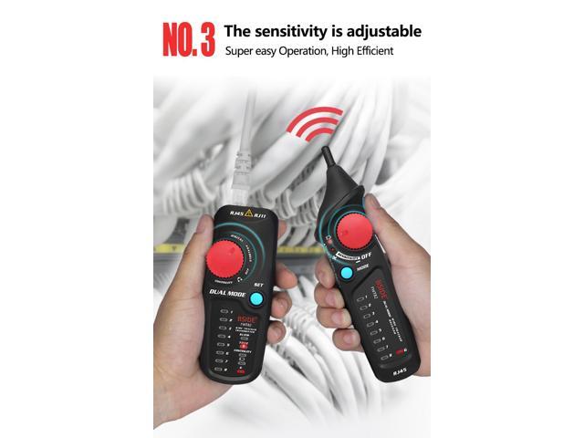 BSIDE FWT82 Dual Mode Network Cable Tracker RJ45 RJ11 Wire Toner Ethernet LAN Tracer Analyzer Detector Line Finder - 2PCS