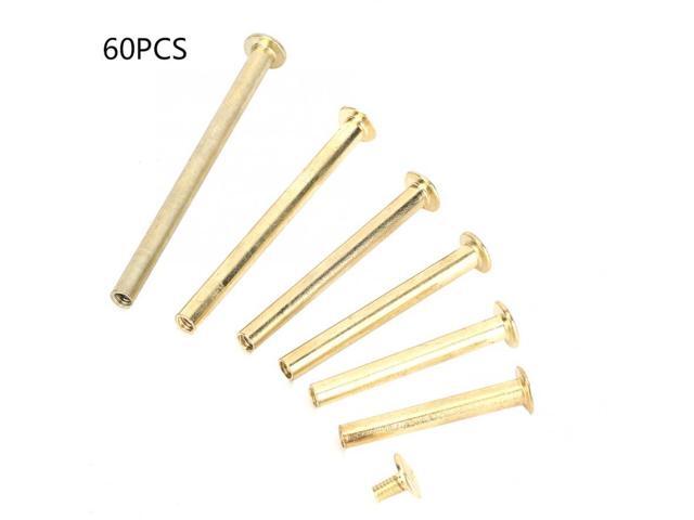 Plastic Screw 60pcs M5 Flat Head Picture Book Account Recipes Binding Rivets Screw DIY Craftmaking Rivet Set tornillos cabeza