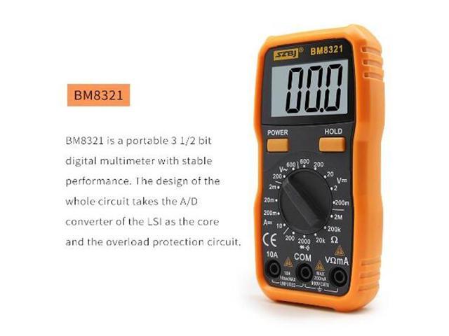 BM8321 Handheld Digital Multimeter AC/DC V DCA Pocket-Size Mini Ammeter