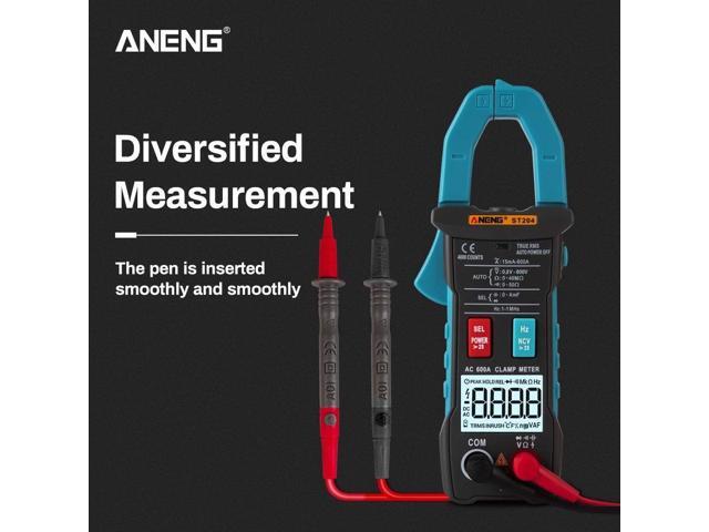 ANENG ST204 4000 Counts Full Intelligent Automatic Range True RMS Digital Multimeter Clamp Meter AC/DC Voltage NCV Resistance Auto Range Flashlight...