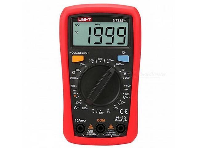 UNI-T UT33B+ Portable Digital Multimeter - Red + Black