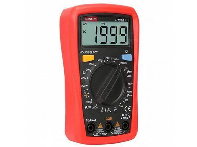 UNI-T UT33B+ Portable Digital Multimeter - Red + Black