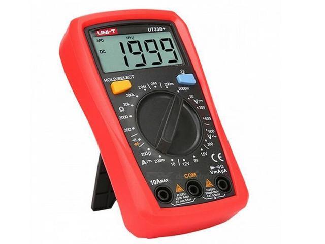 UNI-T UT33B+ Portable Digital Multimeter - Red + Black