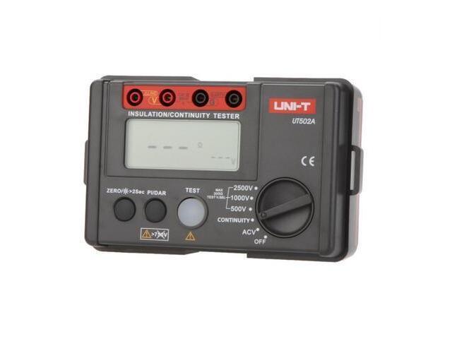 UNI-T UT502A 2500V Insulation Resistance Tester Megohmmeter Voltmeter Continuity Tester w/LCD Backlight