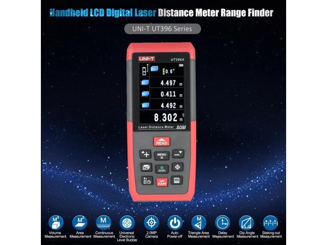 UNI-T UT396A Laser Distance Meter 80M Rangefinder Digital Laser Tape Range Finder Trena Ruler Build Measure Roulette Tool