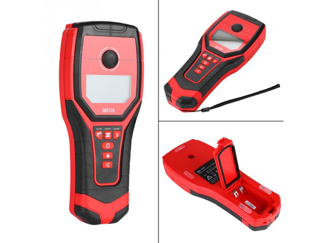 New IP54 Sensitive Wall Metal Detector AC Live Wire Wood Finder with LCD Display MD120 About 5 hours Operation Time Detector