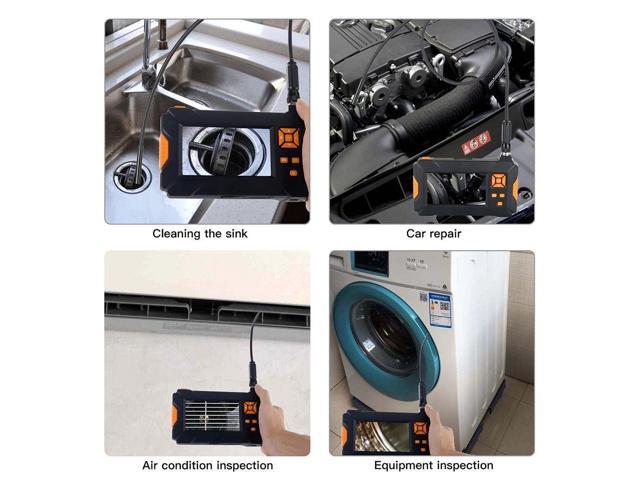 P30 Orange Hand-held Endoscopes Industrial 4.3inch High-definition 1080P Display Screen Borescope with 8 LEDs - 3M