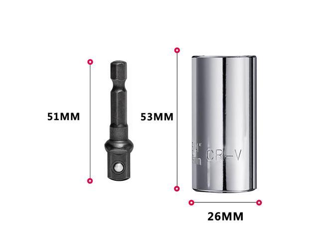 Universal Socket 2 Piece/Set Universal Adjustable Torque Ratchet Socket Wrench Set Spanner Multi-Function Hand Tool Set