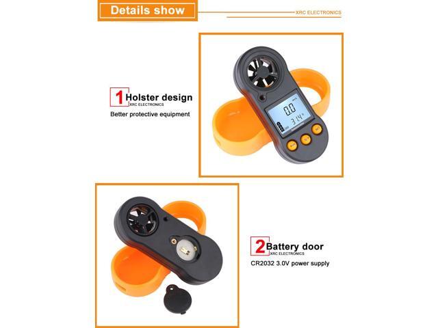 Anemometer Wind speed Handheld Digital Wind Speed Meter Portable Anemometer Sensor Wind Speed RZ818 0-30M/S Wind Meter